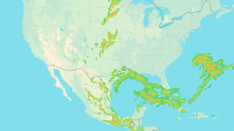 Precipitation weather map