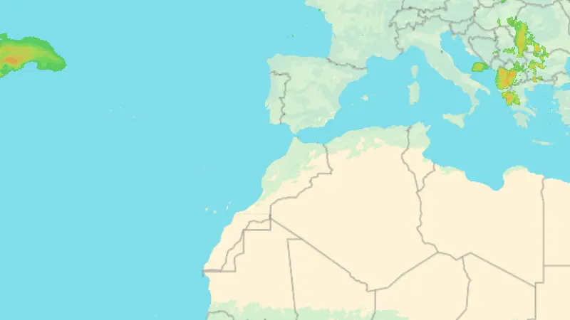 Precipitation weather map