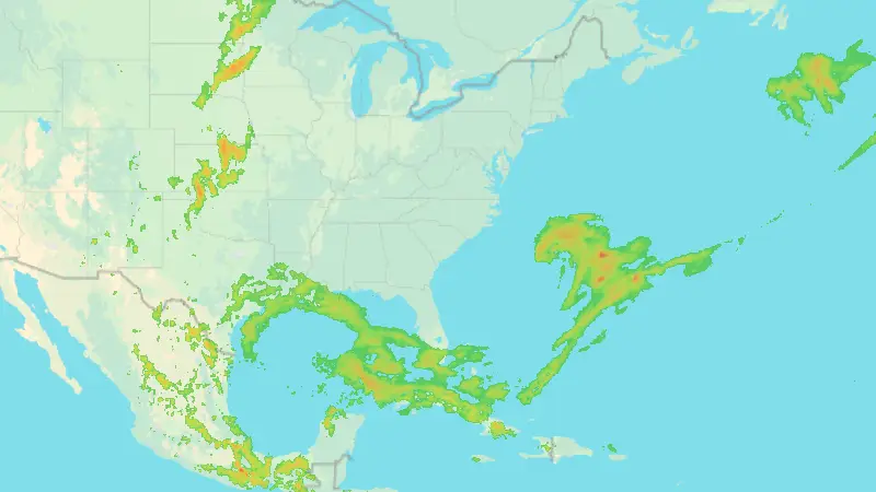 Precipitation weather map