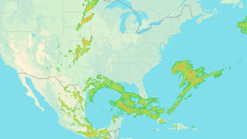 Precipitation weather map