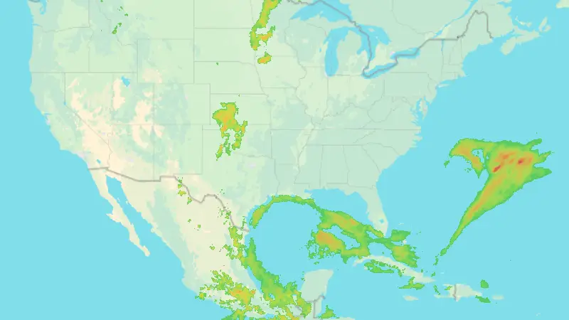 Precipitation weather map