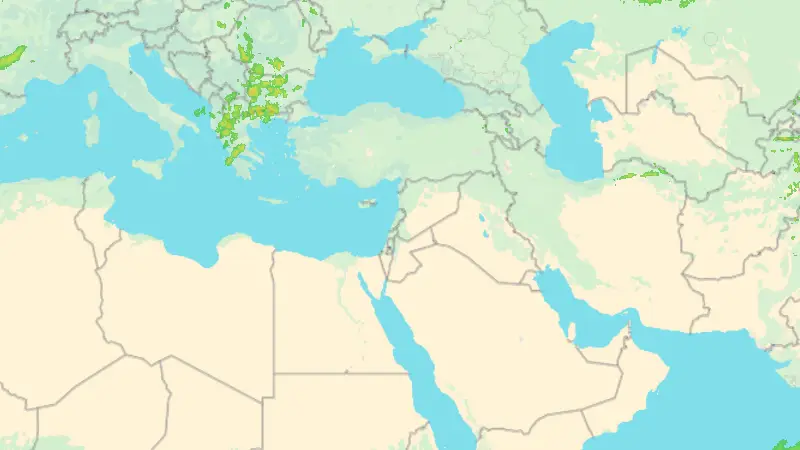 Precipitation weather map