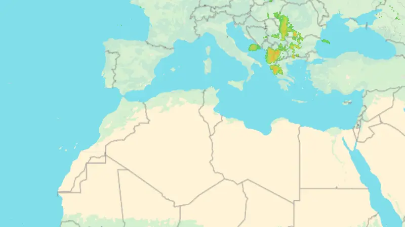 Precipitation weather map