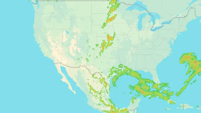 Precipitation weather map
