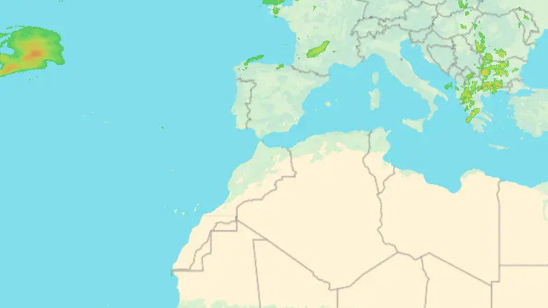 Nederbörd weather map