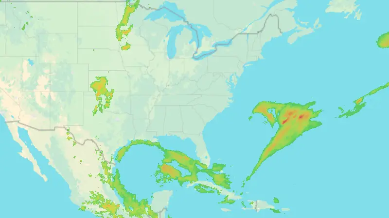 Precipitation weather map