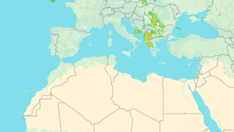 Precipitation weather map