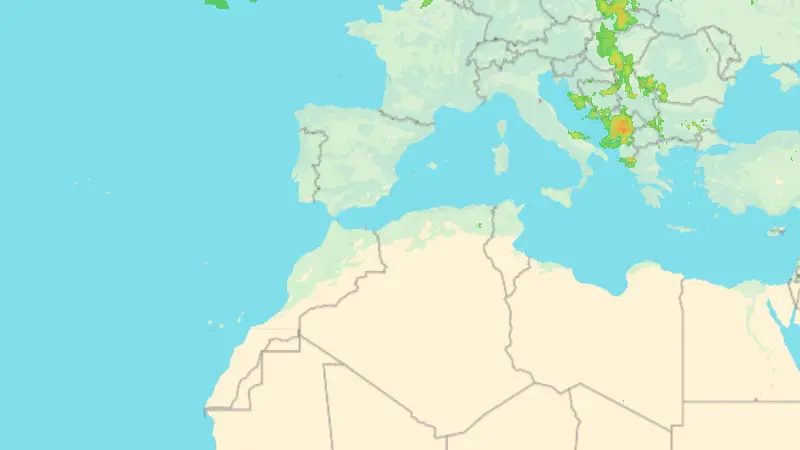 Precipitation weather map