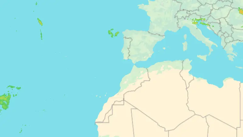 Nedbør weather map