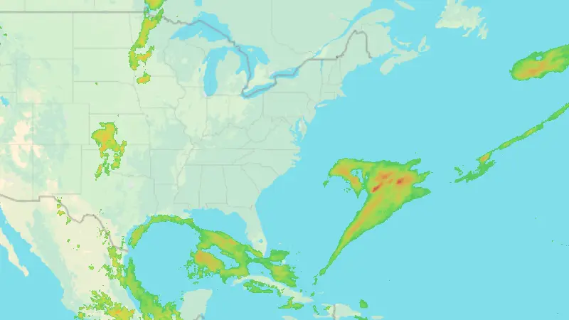 Precipitation weather map