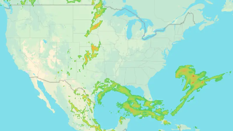 Precipitation weather map
