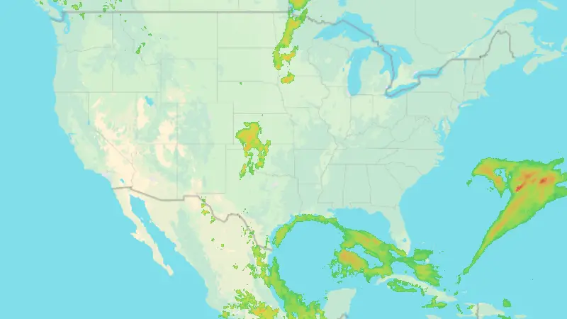Precipitation weather map