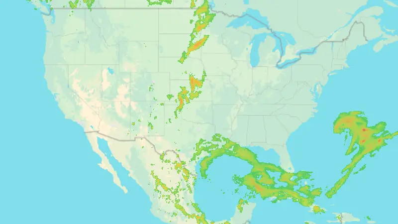 Precipitation weather map