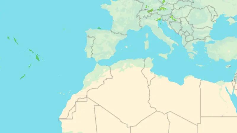 Падавине weather map