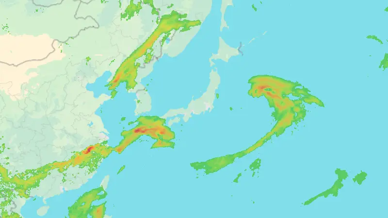 Précipitations weather map