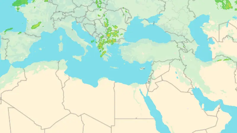 Βροχόπτωση weather map