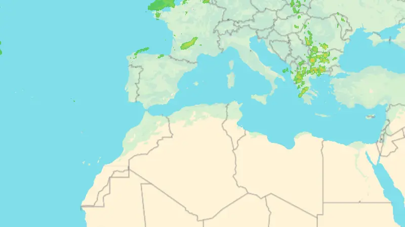 Precipitation weather map