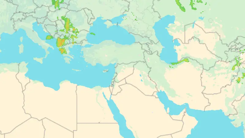 Srážky weather map