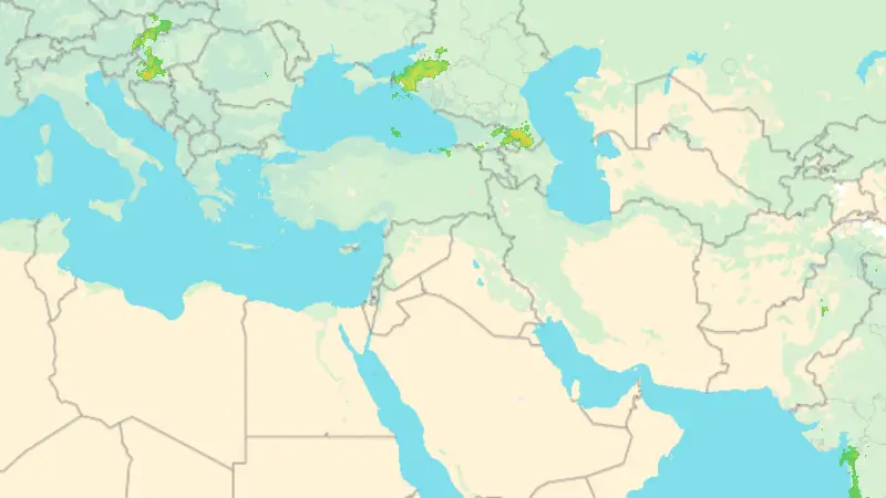 Nedbør weather map