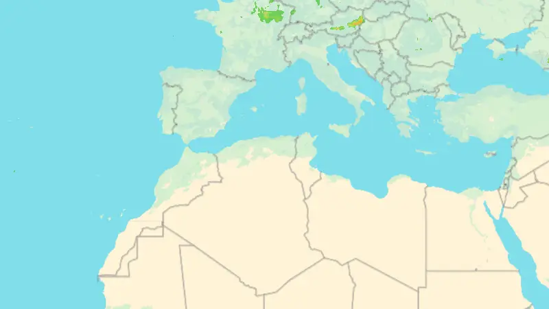 Nedbør weather map