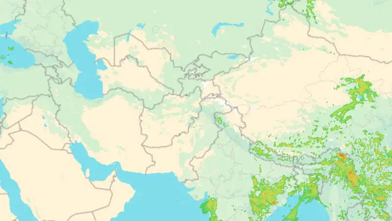 Nedbør weather map