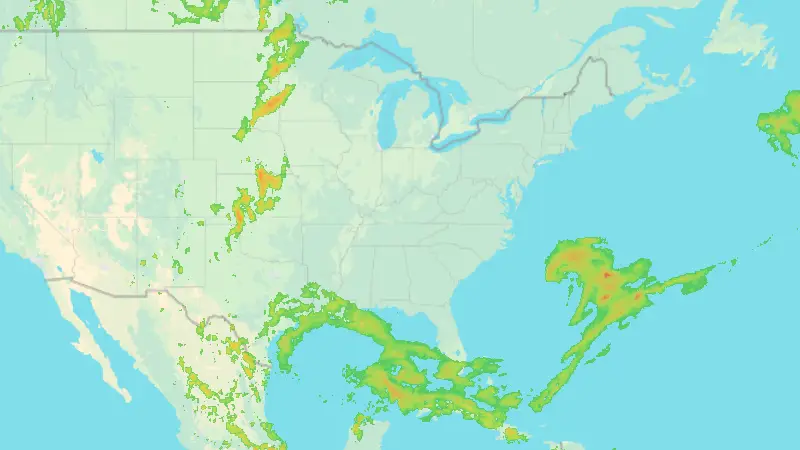 Precipitation weather map