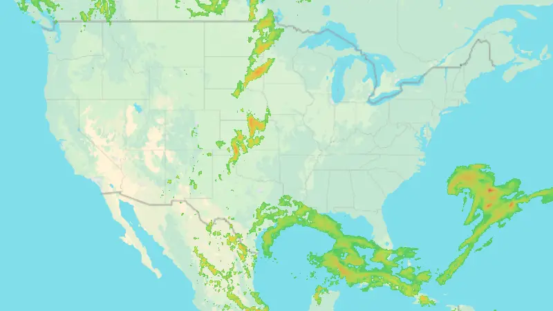 Precipitation weather map
