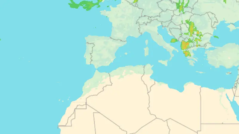 Precipitation weather map