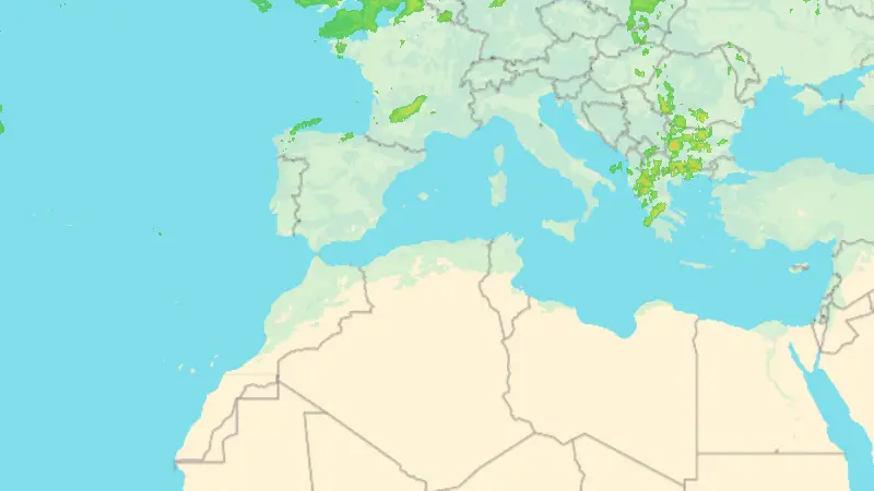 Precipitation weather map