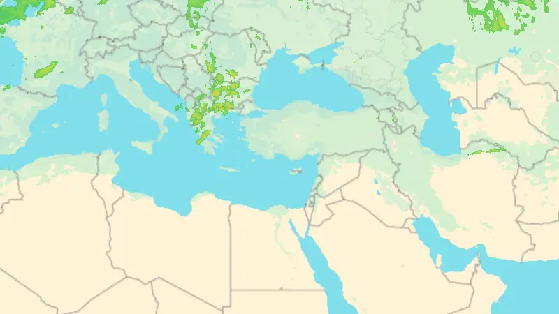 Βροχόπτωση weather map