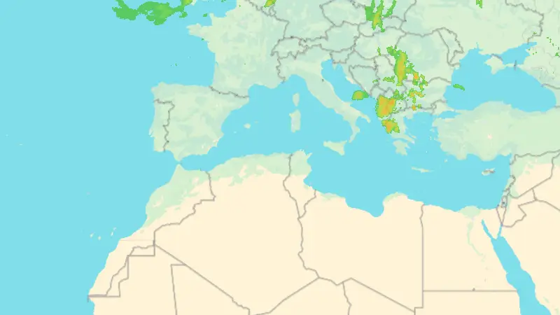 Precipitation weather map