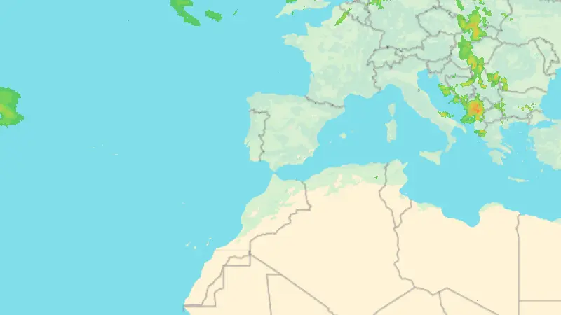 Precipitation weather map