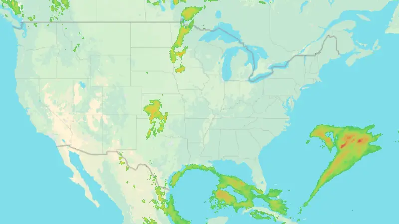 Precipitation weather map