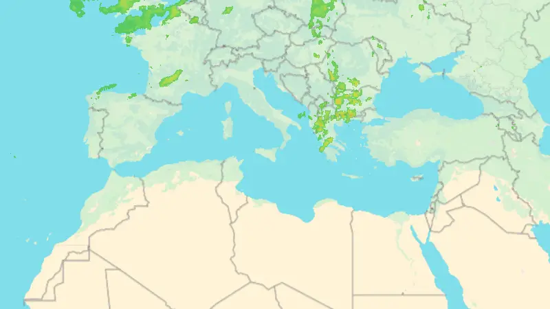Precipitation weather map