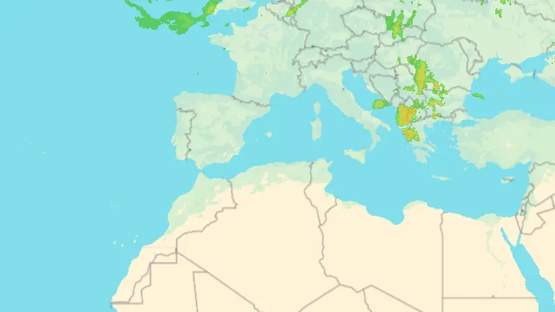 Srážky weather map