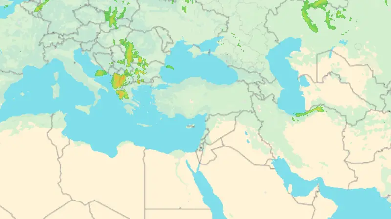 Precipitation weather map