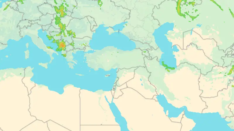 Precipitation weather map