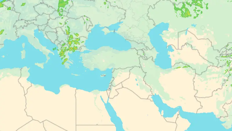 Precipitation weather map