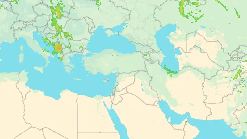 Precipitation weather map