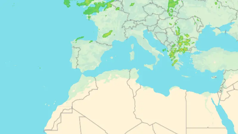 Precipitation weather map