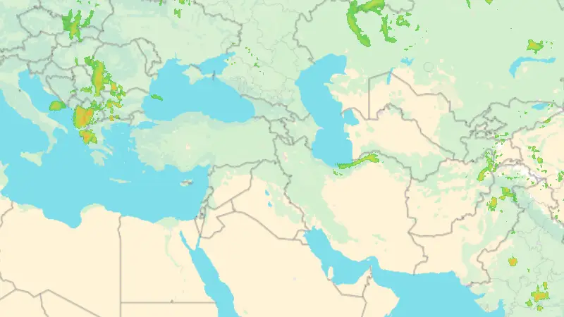 Precipitation weather map