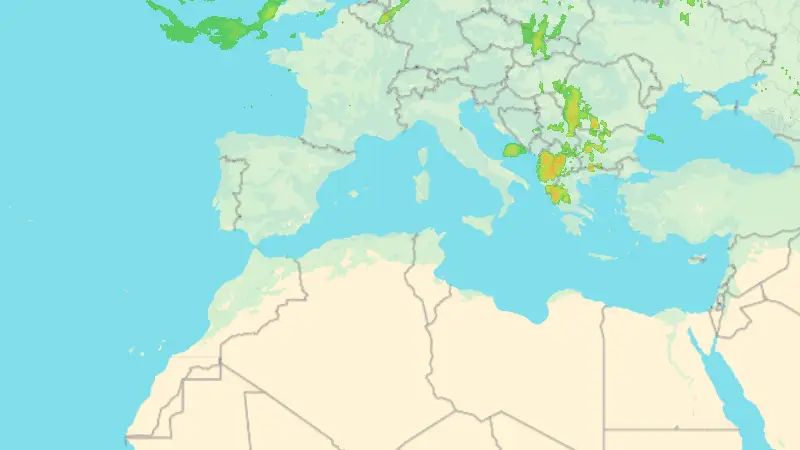 Precipitation weather map