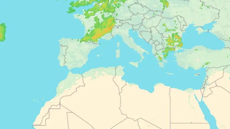 Precipitation weather map