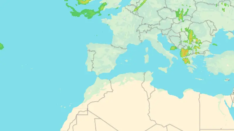 Precipitation weather map