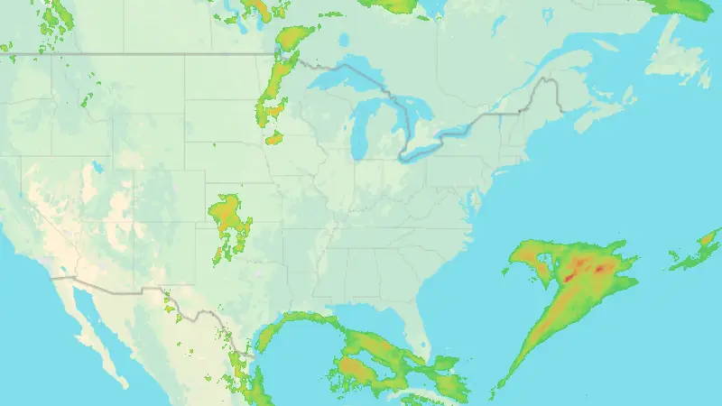 Precipitation weather map