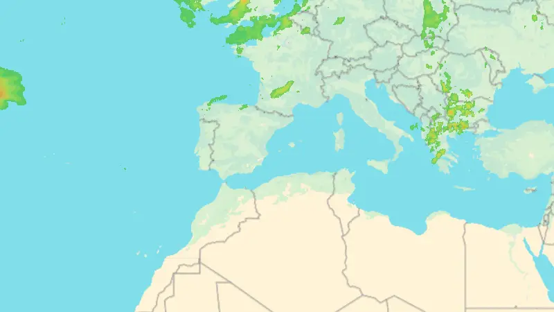 Precipitation weather map