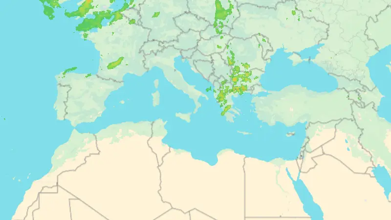 Precipitation weather map