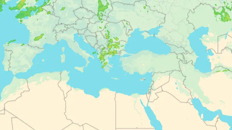 Βροχόπτωση weather map