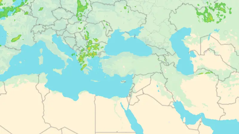 Precipitation weather map