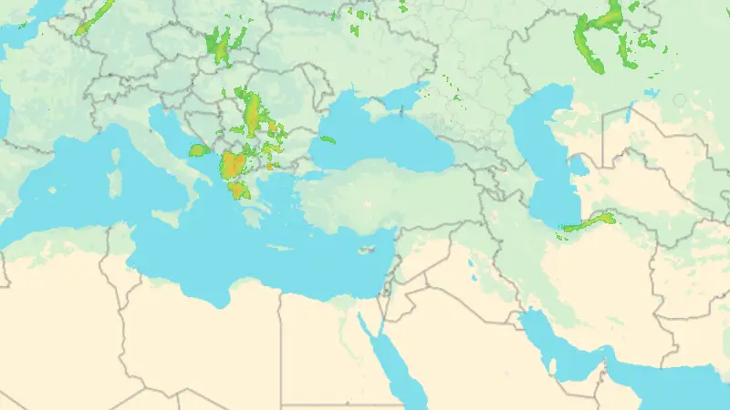Βροχόπτωση weather map
